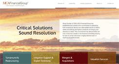 Desktop Screenshot of mca-financial.com